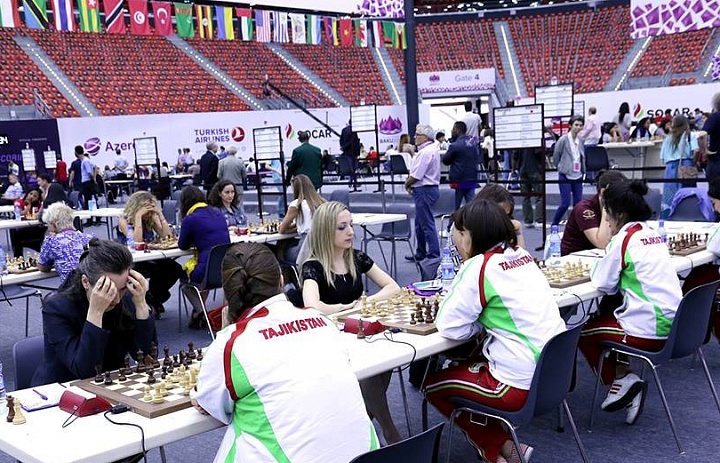 Women's team of Tajikistan defeated Belgium at chess Olympiad